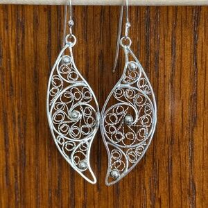 Handcrafted Sterling Silver filigree earrings